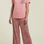 Tribal Sleep 2-Piece Pajama Set w/ Crop Pant 7821O-4682-1961 Dragon Fruit