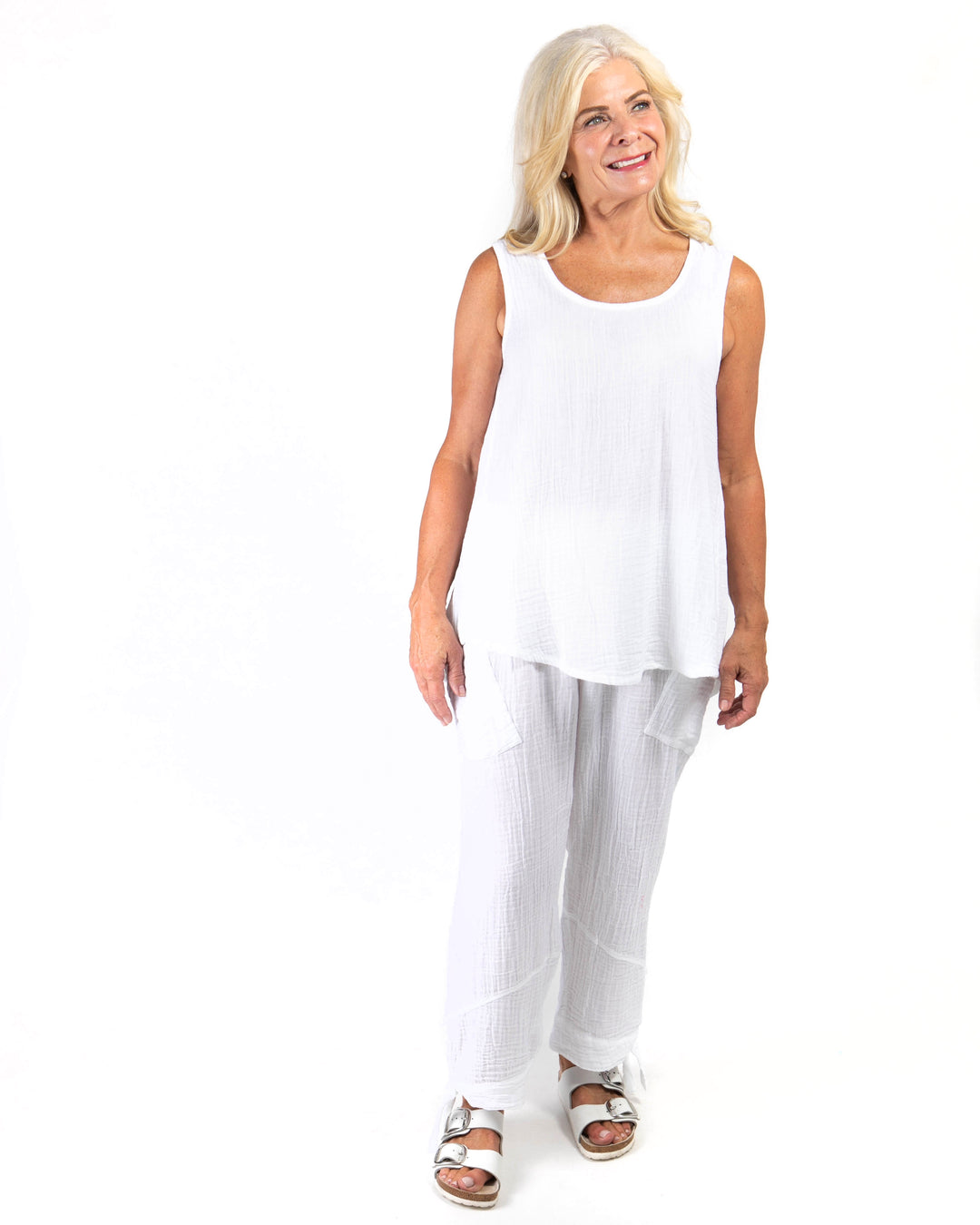 Shannon Passero Sasha A-line Tank 986-White - 1 ONLY SIZE X-SMALL - 20% OFF