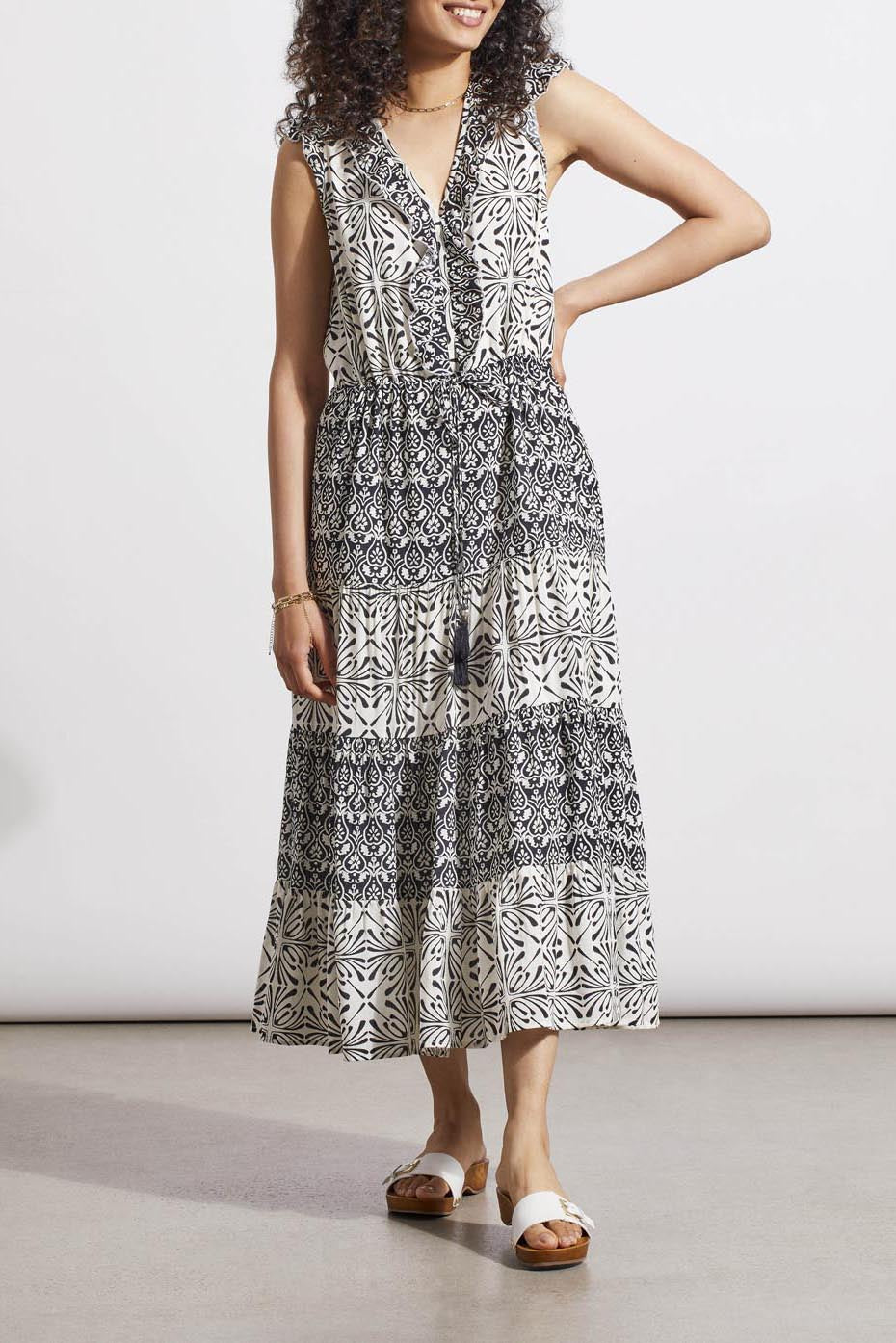 Tribal Woven Lined Maxidress 888O-3647-0002 Black