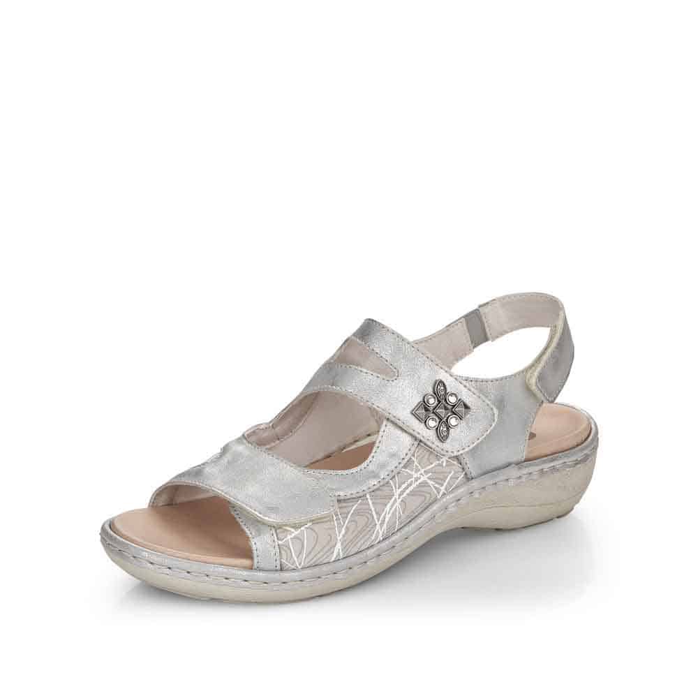 Remonte 2-Strap "Flippa" Velcro Sandal D7647-40-3 Grey Combo