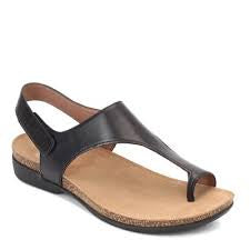 Womens Dansko Reece Backstrap Sandal 6024470200-Black Waxy Burnished