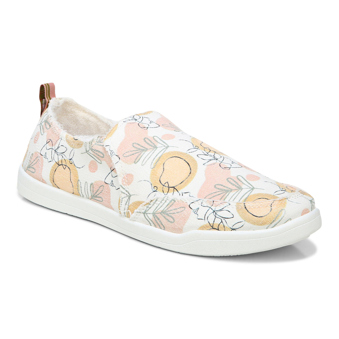 Womens Vionic Venice "Malibu" Slip-On Canvas Sneaker - Orange Grove White - 1 ONLY SIZE 6 - 20% OFF