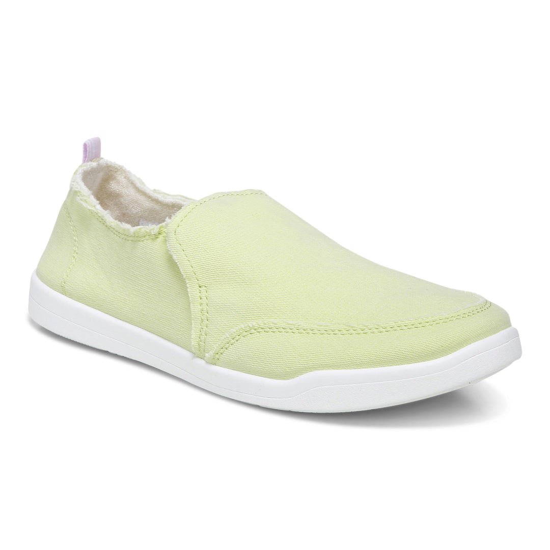 Womens Vionic Venice "Malibu" Slip-On Canvas Sneaker - Pale Lime