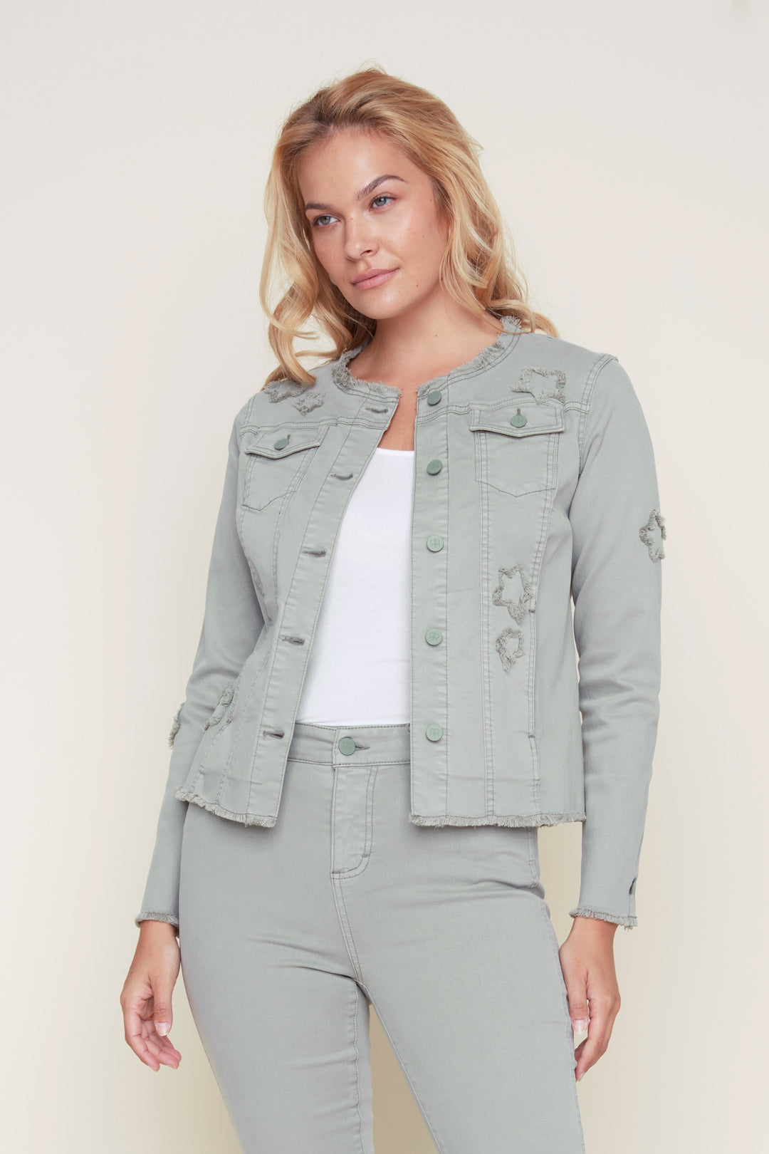 Renuar Woven Tencel Jacket R3811-E2008S-80697 Aloe