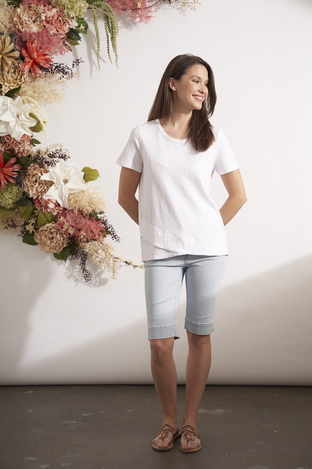 Renaur Knit Top R7673-89G-8300 White