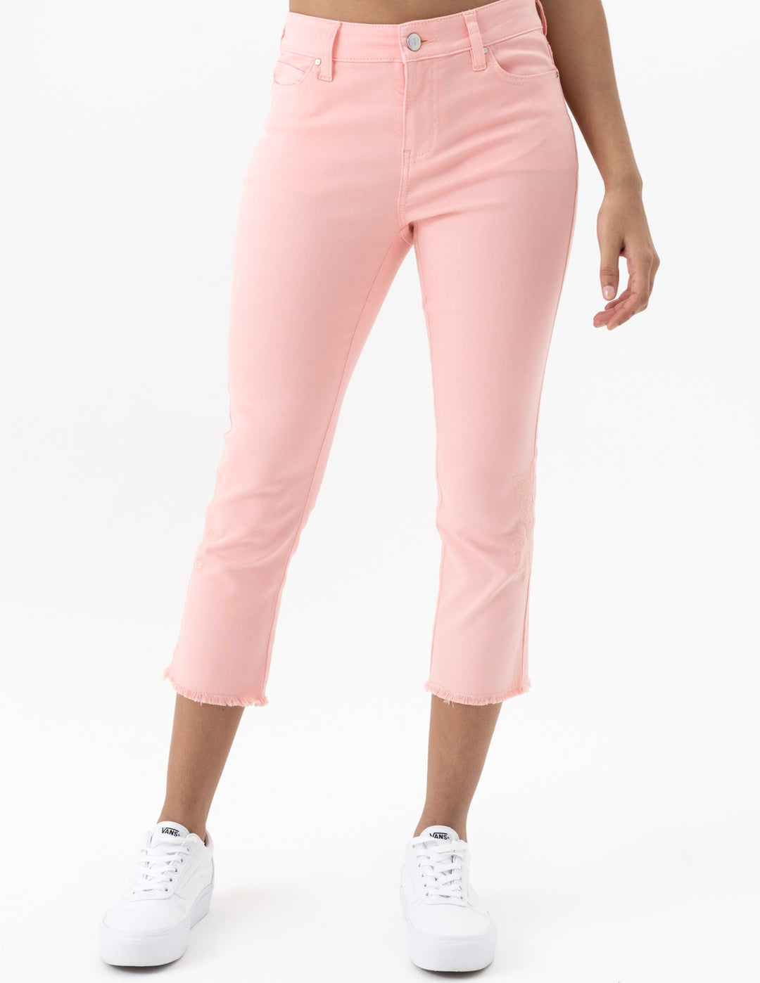 Renuar 5-Pocket Woven Capri R8110-E2008S-80 Flamingo