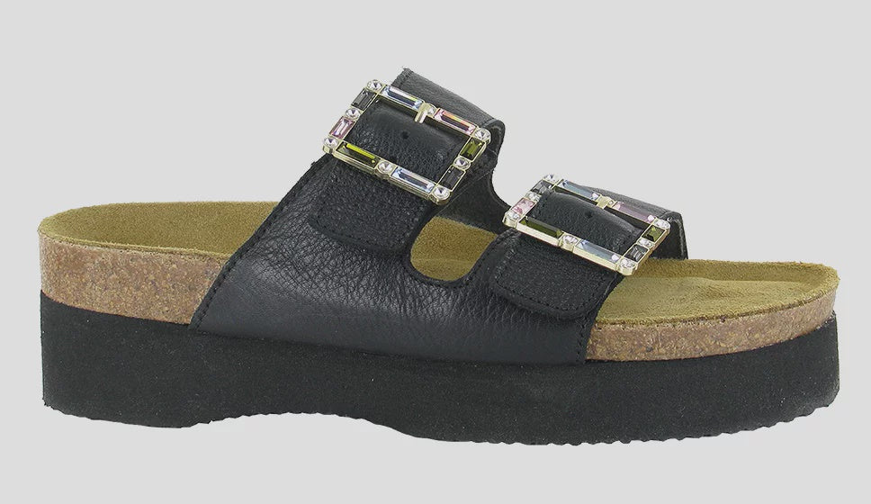 Womens Naot Santa Rosa 8804-BA6 Soft Black w/ Jewelled Buckle - 1 ONLY SIZE 38 - 20% OFF
