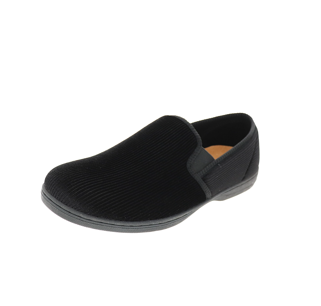 Mens Foamtreads "Regal 2" Slipper - Medium Width - Black