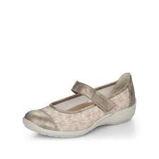 Remonte Lanea Slip-On Sneaker w/ Velcro Strap R7627-93 Gold Combo
