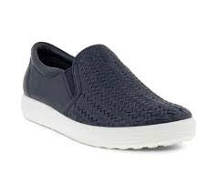 Womens Ecco Soft 7 Slip-On Leather Sneaker 470113-50769 Night Sky