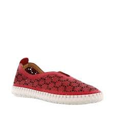 Womens Bueno "Daisy" Leather Sneaker - Red