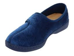 Womens Foamtreads "Jewel 2" Slipper - Wide Width - Navy