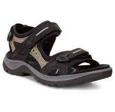 Womens Ecco Yucatan Offroad Sandal 069563-50034 Black/Mole