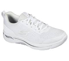 Womens Skechers GOwalk Arch Fit Sneaker - Motion Breeze - 124404-WSL White/Silver