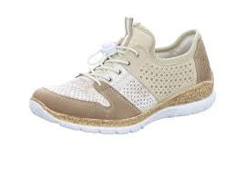 Womens Rieker Nikita Sneaker N4255-60 Beige Combo