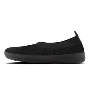 Fit Flop Uberknit Slip-On Ballerina Sneaker O83-090 All Black
