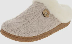 Womens Foamtreads Loom Slip-On Slipper - Beige Knit - 1 ONLY SIZE 7 - 20% OFF