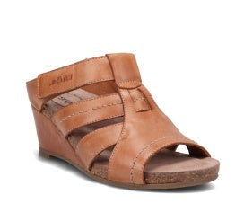 Taos Lydia Wedge Sandal - Cognac