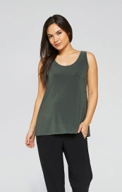 Sympli Go To Relax Tank 21120R-MELOLV Melange Olive - 1 ONLY SIZE 10 - 20% OFF
