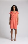 Sympli Flutter Drop Shoulder Dress 28170-0 Coral