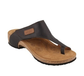 Taos Loop Slip-On Sandal w/ Toe Hold TSLOOP-526-BKLR Black Leather