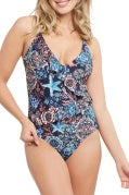 Tribal Swim One Piece Bathing Suit with Ruffles 1008O-3562K-2216 Aruba