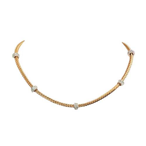 Merx Corded Necklace 06-02450-2 Gold/Silver
