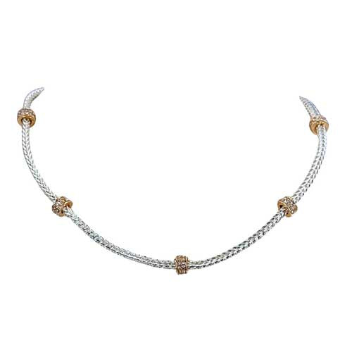 Merx Corded Necklace 06-02451-2 Silver/Gold