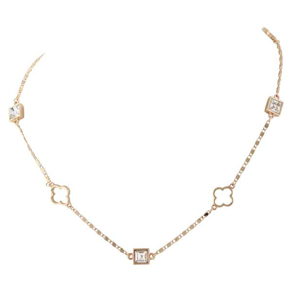Merx "Fleur de Lis" Necklace 06-14341-1 Gold