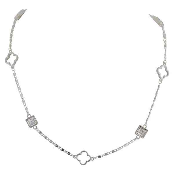 Merx "Fleur de Lis" Necklace 06-14341 - Silver