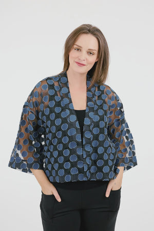 Shannon Passero Oban Cardigan 1762 - Denim Dot