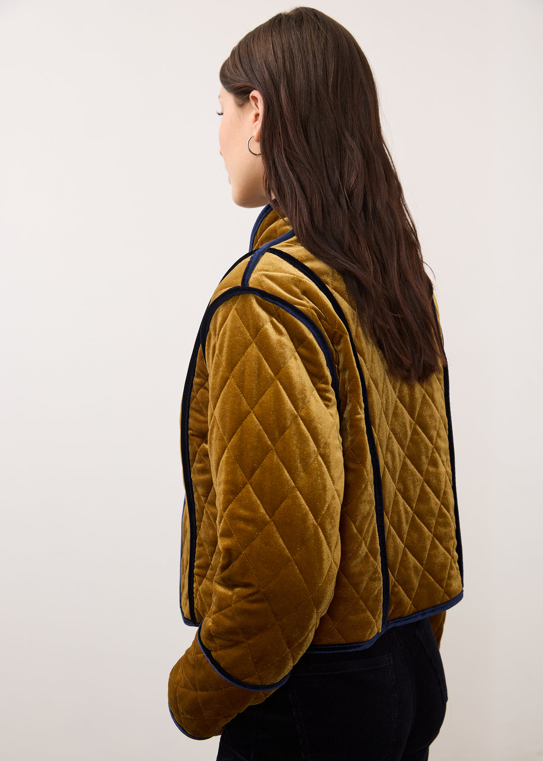 FDJ Reversible Quilted Jacket 10034971-BLUBR Blueberry/Brass