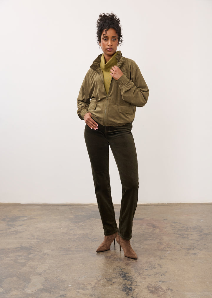 FDJ Cinched Hem Bomber Jacket 10073886-OLV Olive