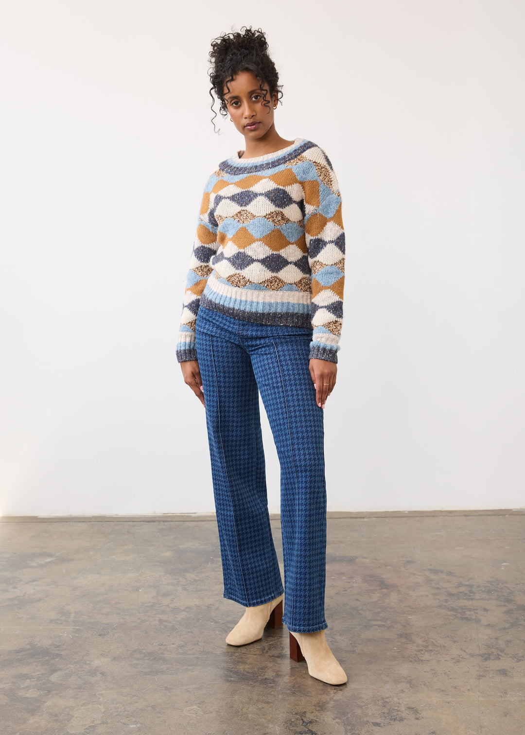 FDJ Striped Sweater 10087876-NEUTRA Neutral
