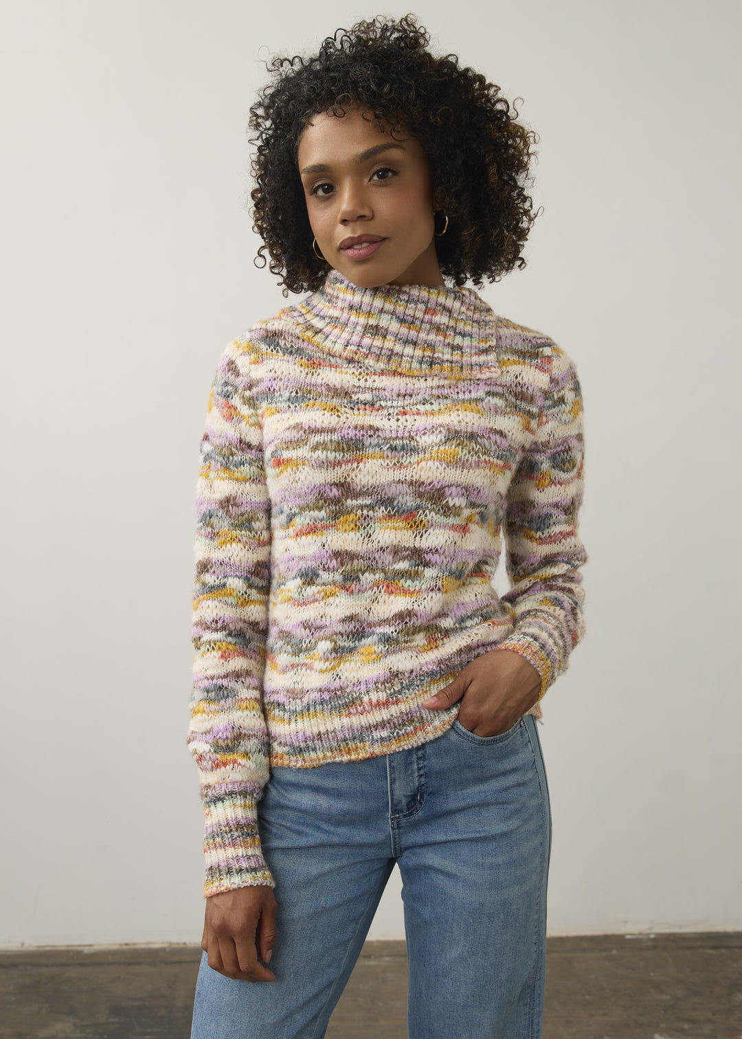 FDJ Enveloped Collar Sweater 1085117-LAYHEA Layered Sp