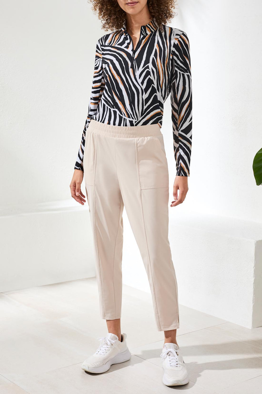 Tribal Sport Pull-On Technical Capri 1207O-3668-2416 Sanddune