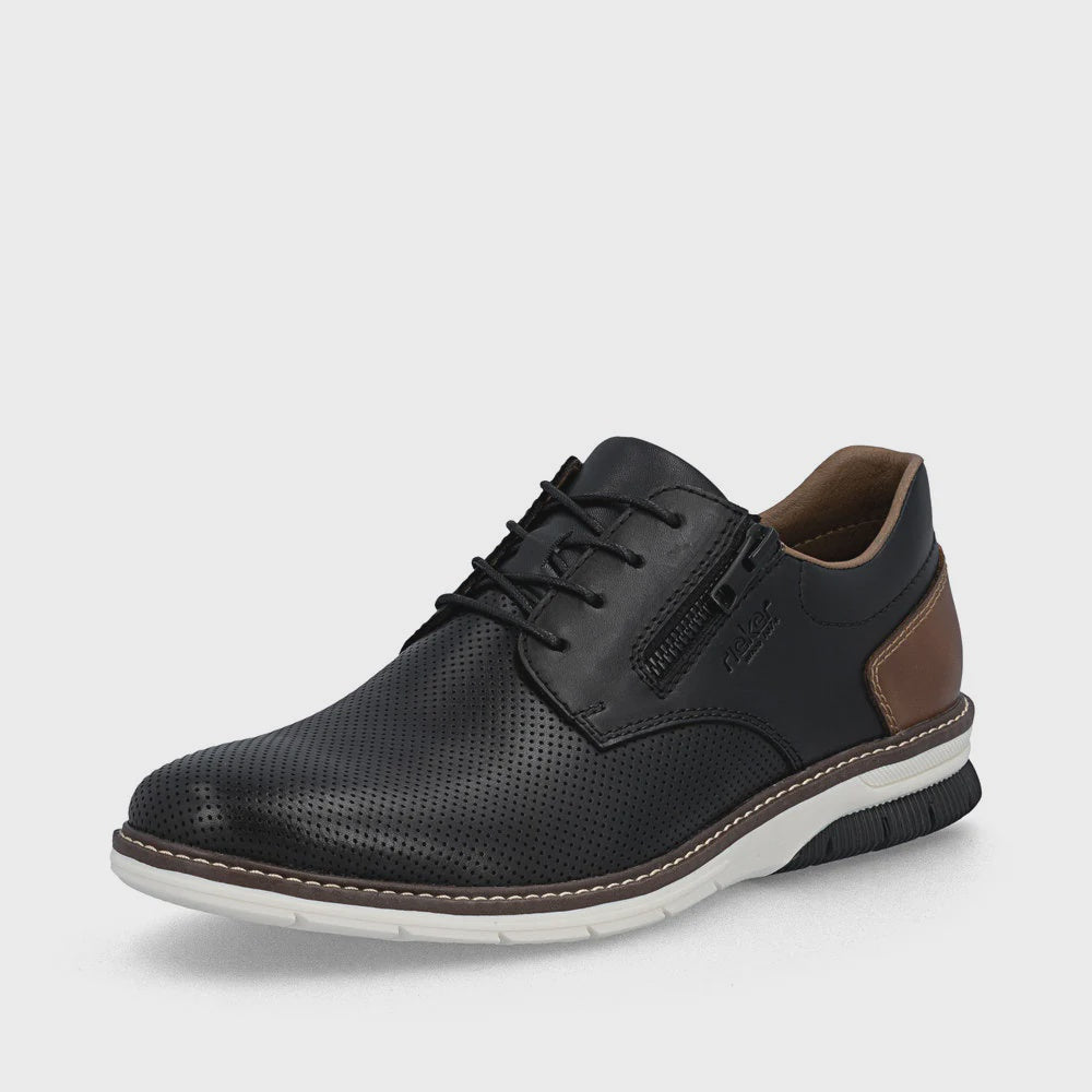Mens Rieker Laced Dress Shoe 14412-00 Black – Johnson display picture 1