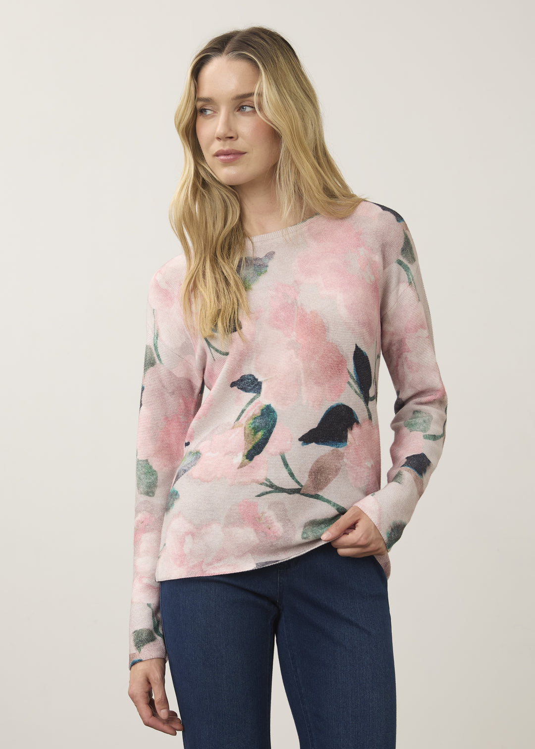 FDJ Long Sleeve Printed Sweater 1788314-WIN De Winter