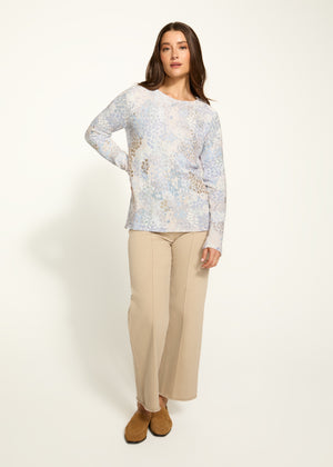 FDJ Metallic Printed Sweater 1918314-NEUTRA Spectral Neutral