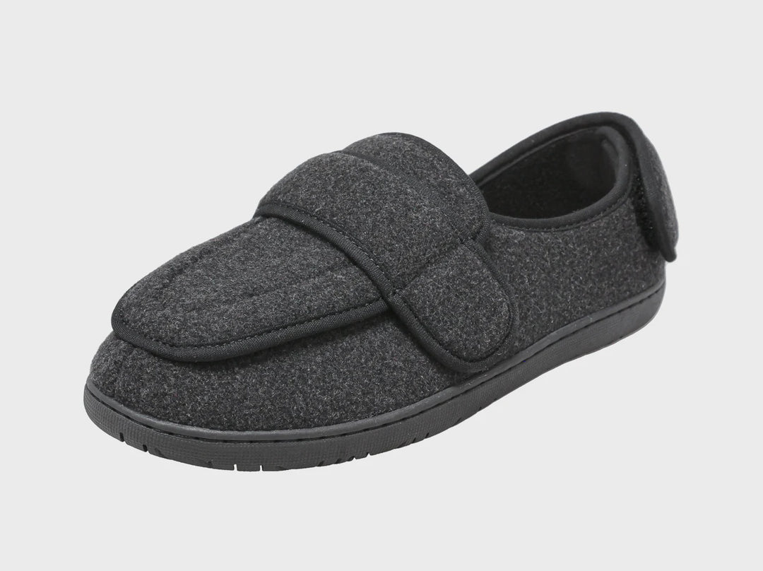 Womens Foamtreads "Physician L2" Slipper - WIDE - Black