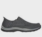 Mens Skechers "Slip-ins" - Canvas Sneaker - Wide Width - 205167WW-BLK Black