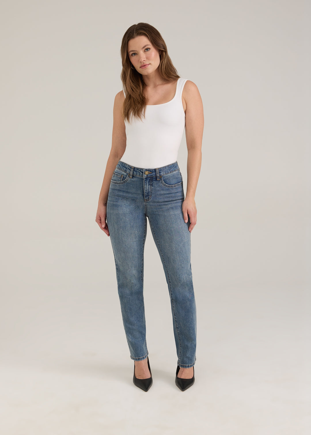 FDJ Olivia Straight Leg Jean 2122779-VIN Vintage Wash