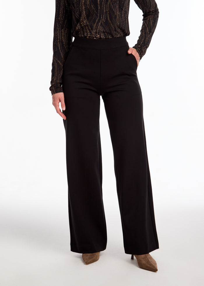 FDJ Pull-On Wide Leg Pant 2220396-BLK Black