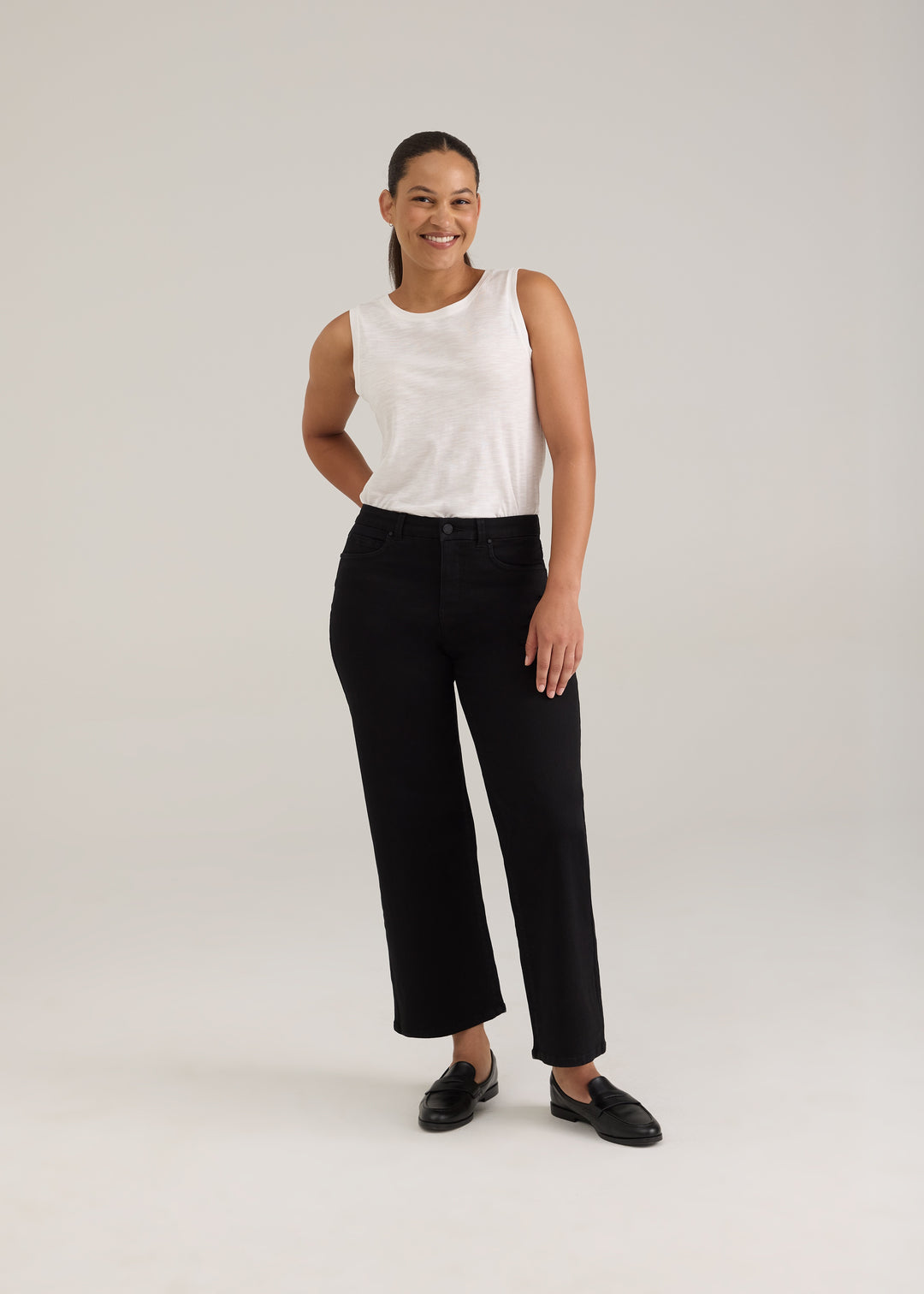 FDJ Olivia Wide Leg Jean 2365660-BLK Black