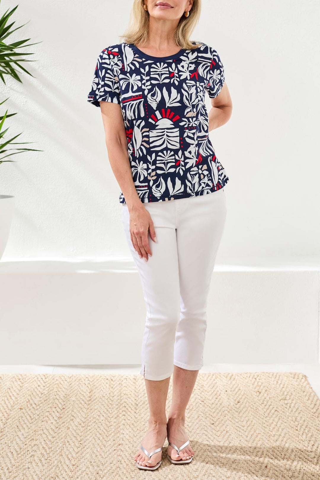 Tribal Short-Sleeve Printed T-Shirt 2431O-8419-3068 Jet Blue