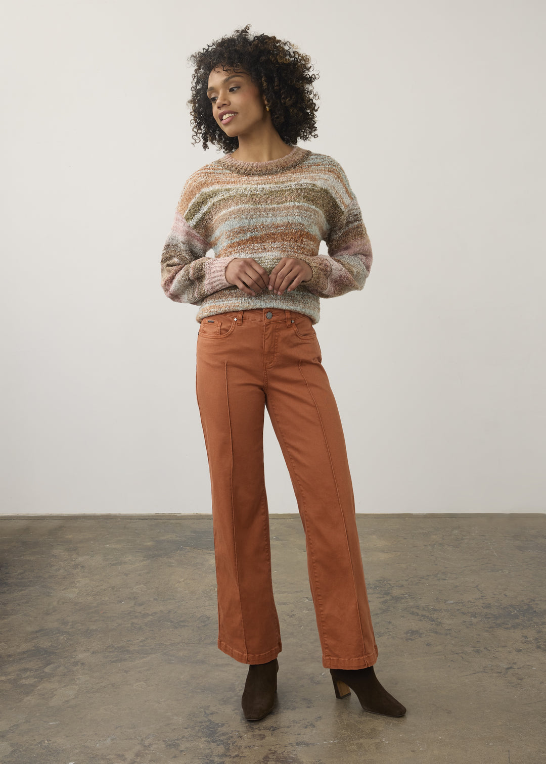 FDJ Olivia Wide Leg Jean 2447511-PUMKN Pumpkin