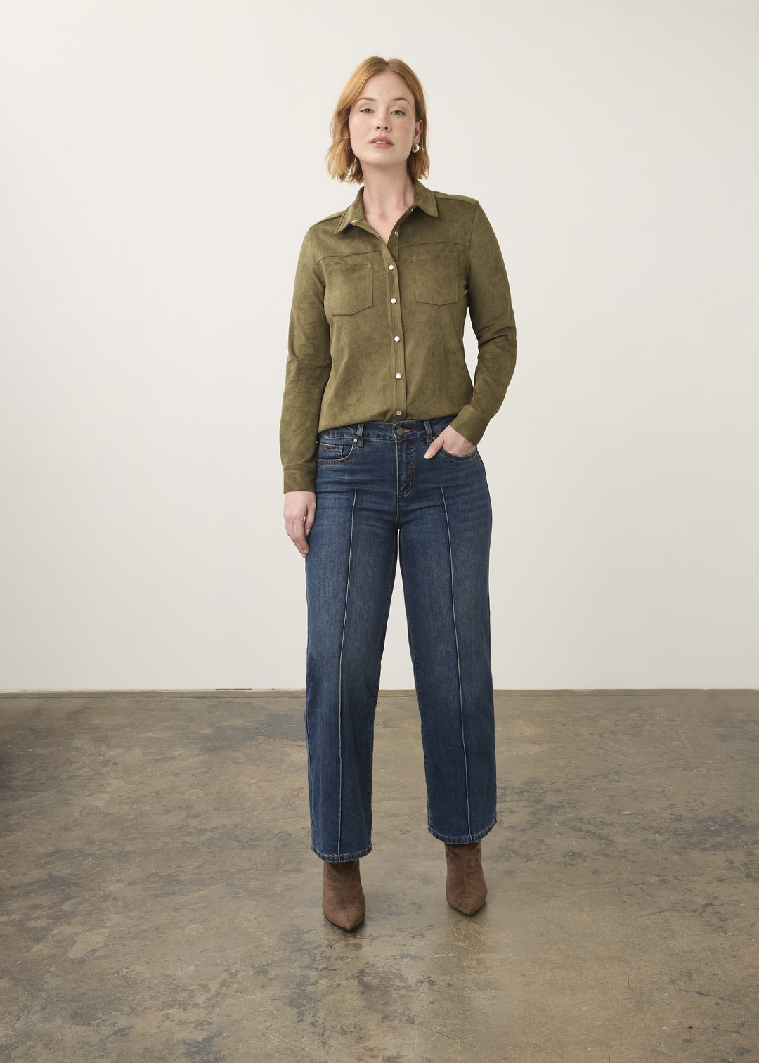 FDJ Olivia Wide Ankle Jean 2768779-DIN Dark Indigo