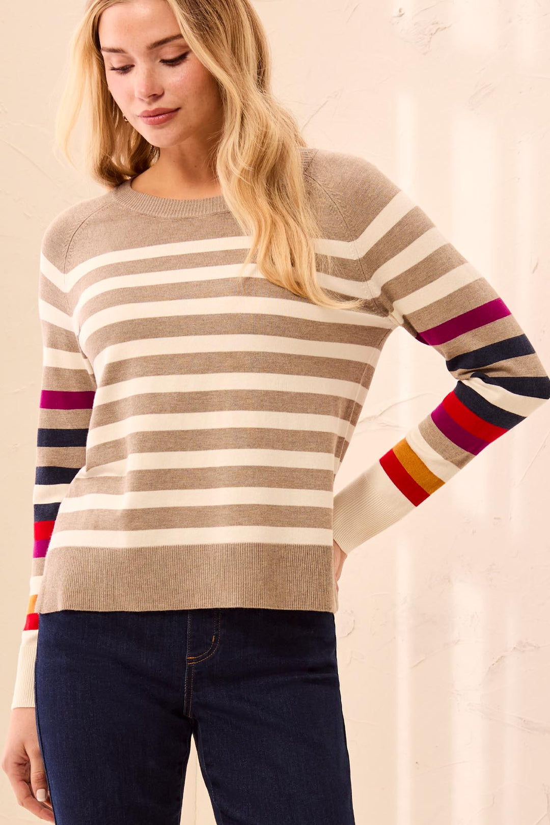 Tribal Crew Neck Sweater 3132O-8477-1921 Fossil