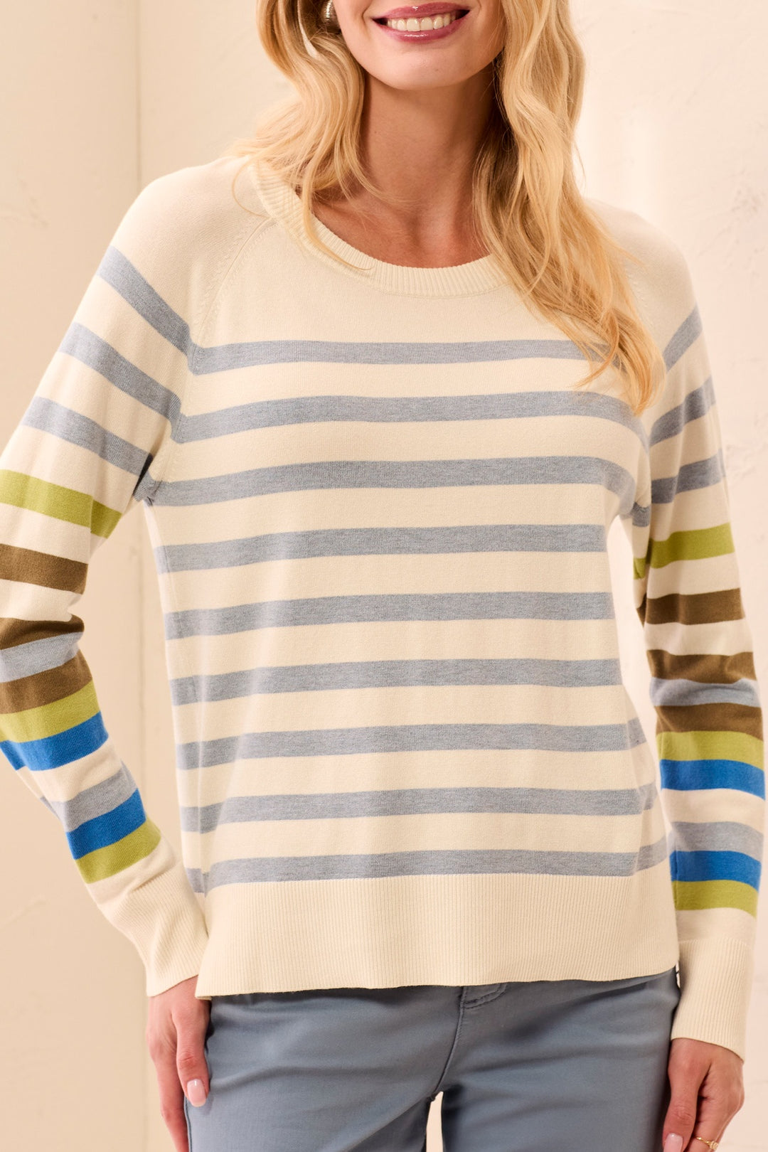 Tribal Crew Neck Sweater 3132O-8477-3111 MoonStone