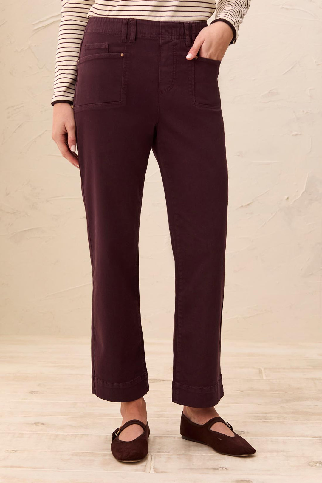 Tribal 5-Pocket Pull-On Ankle Pant 3160O-2020W-0759 Fudge